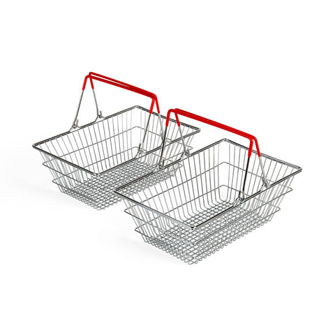 Bigjig Toys - Set of 2 Metal Shopping Baskets