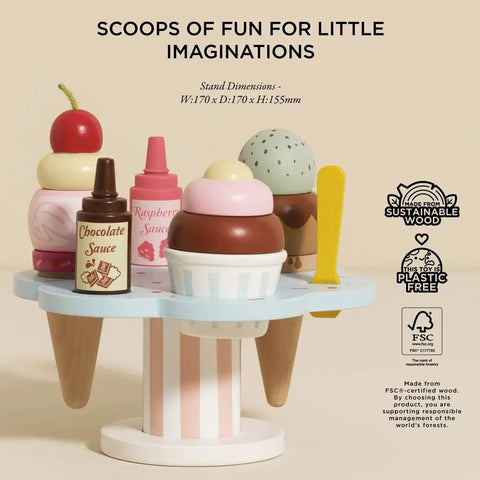 Le Toy Van - Wooden Ice Cream & Toppings Set
