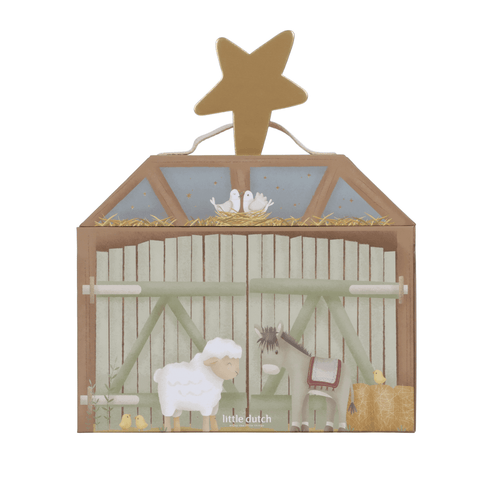 Little Dutch Nativity Scene & Wooden Figures