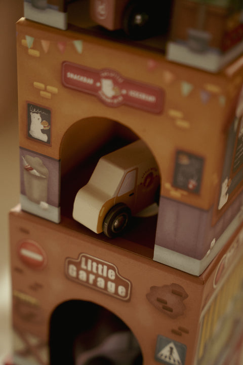 Little Dutch - Stacking Blocks With 6 Cars FSC